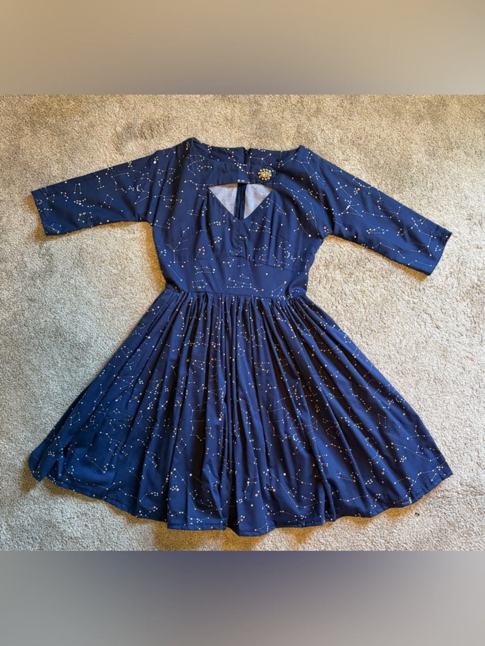Navy Constellation Print Women’s Large Dress